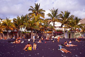 Palmen Strand von Puerto Naos