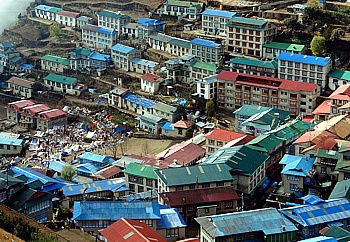 Namche Bazar die Hauptstadt der Sherpas