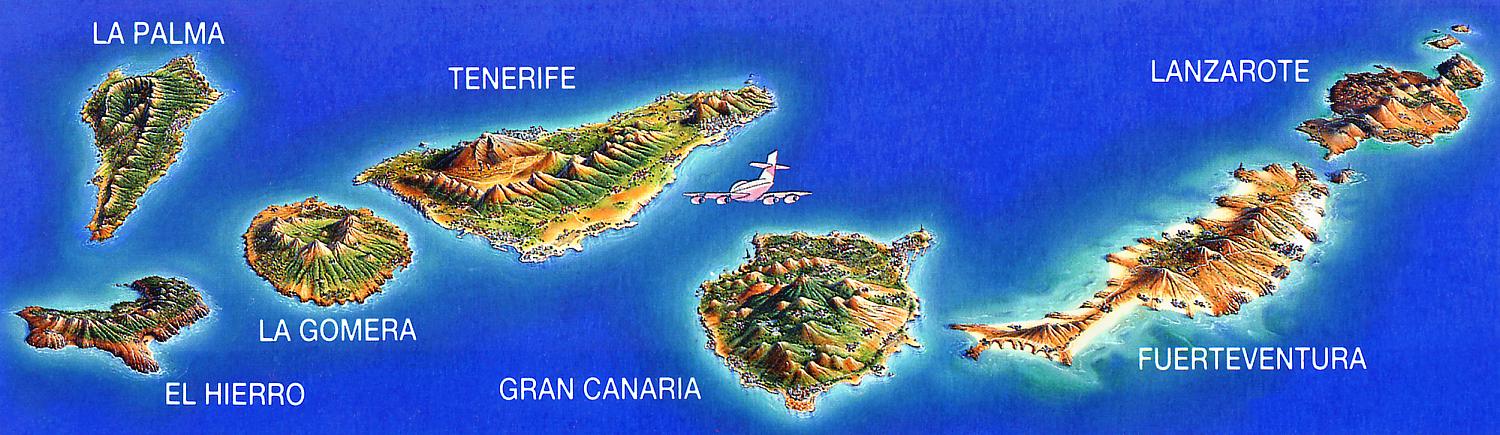 Kanarische Inseln La Palma, Teneriffa, Lanzarote, La Gomera, Fuerteventura