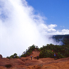 Dicke Nebelschwaden auf dem Pihea Trail zum Kilohana Lookout