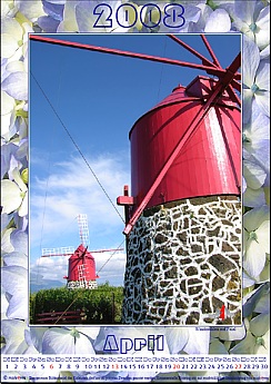 Jahreskalender 2022 Azoren Island Hopping - Windmühlen auf Faial