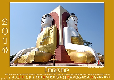 Jahreskalender 2022 Myanmar - das Goldene Land