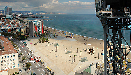 Stadtstrand von Barceloneta am Mittelmeer