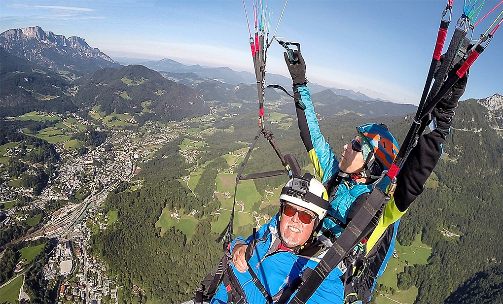 Tandem Paragliding vom Jenner hinunter zum Königssee