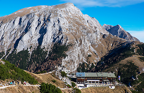 Jennerbahn Berggaststtte vor dem Hohen Brett
