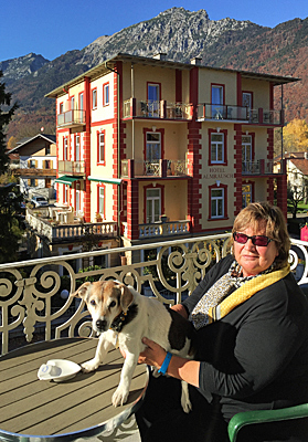 Blick vom Balkon des Boutique Hotel Dora in Bad Reichenhall