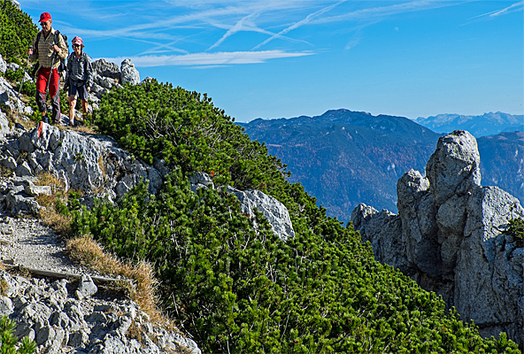 Bizarre Felsformationen auf dem Weg zum Hochstaufen Gipfel