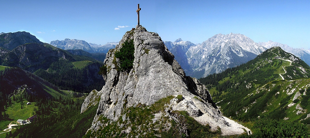 Panoramablick vom Hohen Brett Richtung Pfaffenkpfe und Jenner