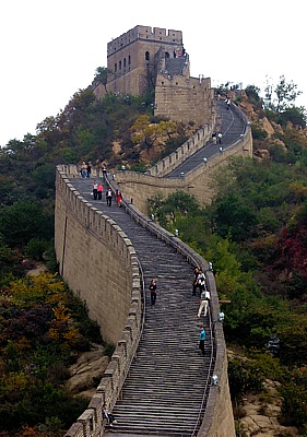 Steile Treppen auf der Chinesischen Mauer