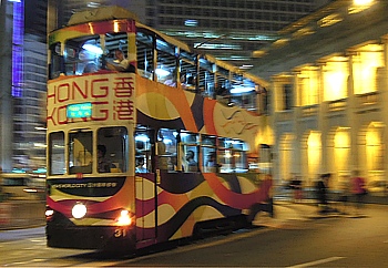 Hongkong: Doppelstocktrambahn