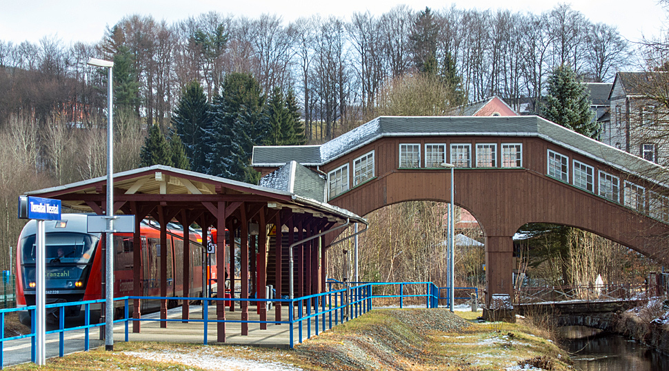 Erzgebirgsbahn Bahnhof Thermalbad Wiesenbad