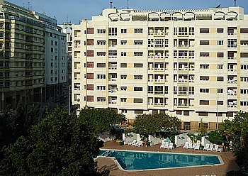 Blick aus dem Hotelfenster des Ramada**** Hotels in Tanger