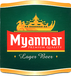 Bierdeckel von Myanmar Bier