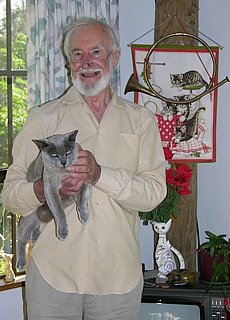 Gordon Pearce, Eigentümer des Cosy Cat Cottage