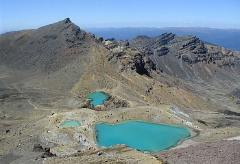 Wanderung Tongariro Crossing - Emerald Lakes