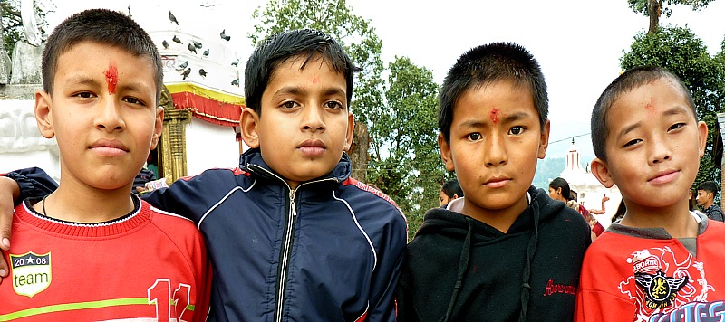 Coole Jugentliche in Kathmandu