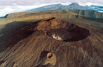 Piton de la Fournaise aus dem Ultralightflugzeug