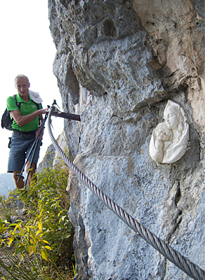 Seilsicherung Purtscheller Klettersteig am Schafberg