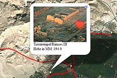 GPS-Track vom Hot Air Balloonig im Land der Pharaonen (14,3 km)