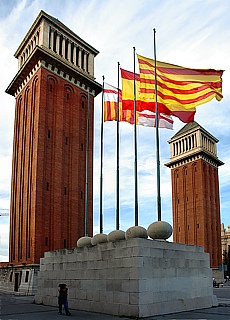 Stadtrundfahrt Plaa Espanya Barcelona (Juli)