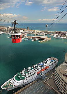 Seilbahn Transpordador Aeri zum Hafen (August)