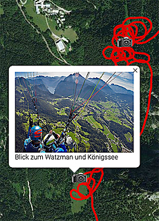 GPS Track Paragliding vom Jenner hinunter zum Königssee