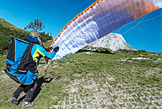 Paragliding Start am Jenner Schützenklettersteig