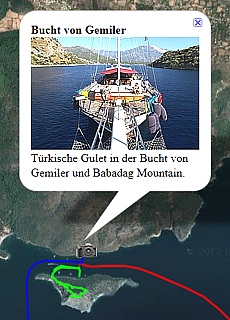 GPS-Track der Blauen Reise an der Türkischen Riviera