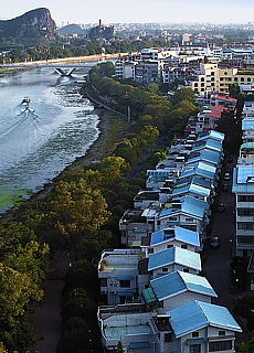 Stadt Guilin am Li Fluss