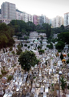 Friedhof in der Downtown Hongkong