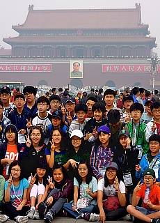 Auf dem Platz des Himmlischen Friedens in Peking (Mai)