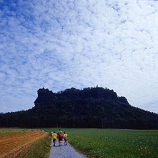 Wandern ber die Ebenheit zum Lilienstein (Januar)