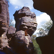 Felsformation in der Bhmischen Schweiz (Mai)