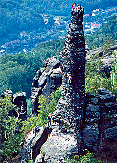 Klettern in den Schrammsteinen