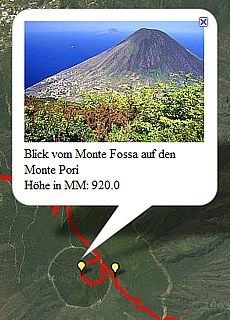 GPS-Track Monte Fossa Wanderung auf Salina (9 km)