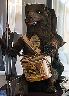 Trommelbr als Spieluhr im Zwinger (September)