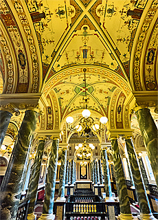 Deckengemlde in der Semper Oper (Februar)