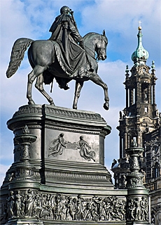 Reiterdenkmal Knig Johann von Sachsen (Januar)