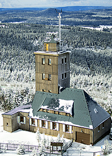 Blick vom Turm des Fichtelberghauses (Januar)