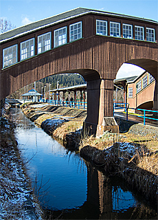 Nostalgischer Bahnhof Erzgebirgsbahn Thermalbad Wiesenbad