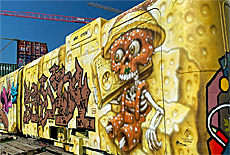 Grafiti MVG Strassenbahn im Schlachthofviertel