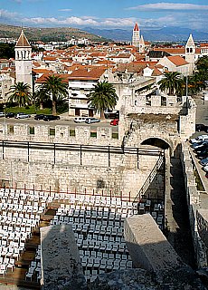 Blick von der Zitadelle in Trogir