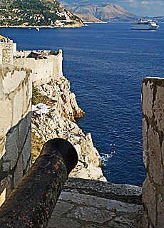 Badeplatz Buza in der Stadtmauer von Dubrovnik