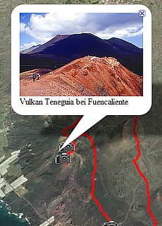 GPS-Track der Wanderung über den Volcán Teneguía zum Leuchtturm Faro (14,1 km)