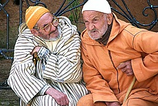 Glückliche Rentner in Marokko