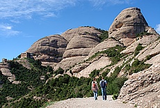 Wandern am Berg Montserrat