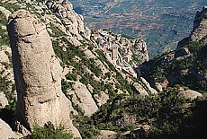 Wandern am Berg Montserrat