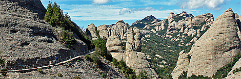 Wanderweg am Berg Montserrat