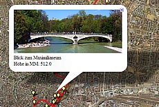 GPS-Track der weissblauen Radeltour entlang der Isar