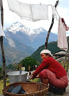 Annapurna Süd bei Majgaun (März)